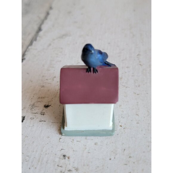 Lenox miniature Birdhouse garden vintage xmas figure decor - Picture 5 of 6